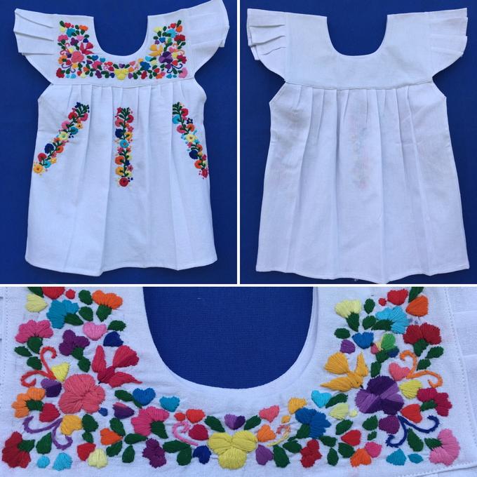girl mexican embroidered dress